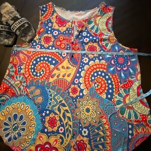 Colorful Paisley Women’s Sleeveless Top